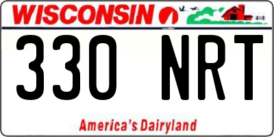 WI license plate 330NRT