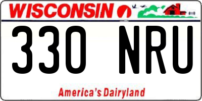 WI license plate 330NRU