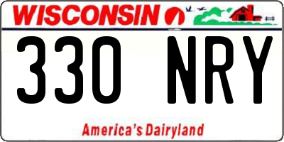 WI license plate 330NRY