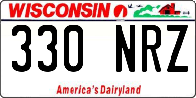 WI license plate 330NRZ