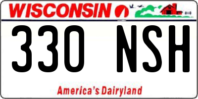 WI license plate 330NSH