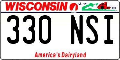 WI license plate 330NSI