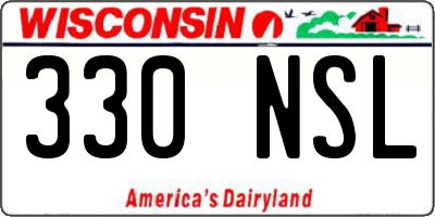 WI license plate 330NSL