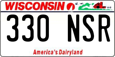 WI license plate 330NSR