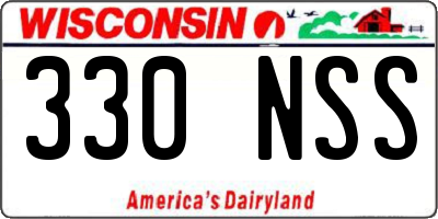 WI license plate 330NSS