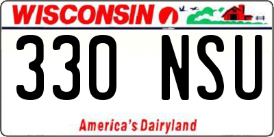 WI license plate 330NSU