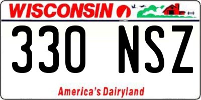 WI license plate 330NSZ