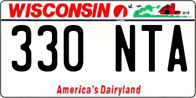 WI license plate 330NTA