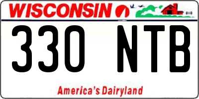 WI license plate 330NTB