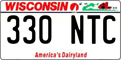 WI license plate 330NTC