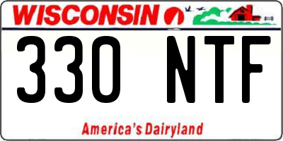 WI license plate 330NTF