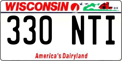 WI license plate 330NTI