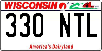 WI license plate 330NTL