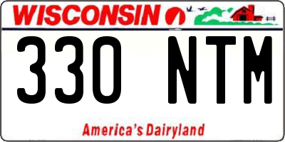 WI license plate 330NTM