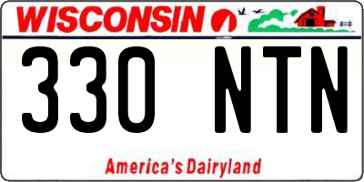 WI license plate 330NTN