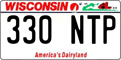 WI license plate 330NTP