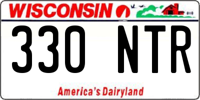 WI license plate 330NTR