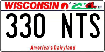 WI license plate 330NTS