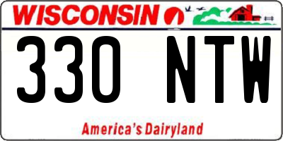 WI license plate 330NTW