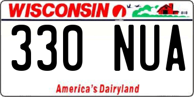 WI license plate 330NUA