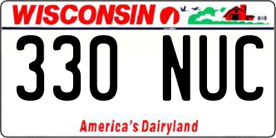 WI license plate 330NUC