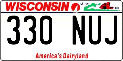 WI license plate 330NUJ