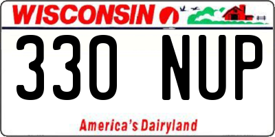 WI license plate 330NUP