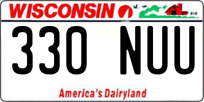 WI license plate 330NUU