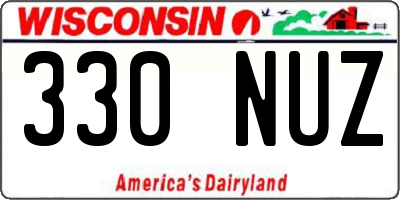 WI license plate 330NUZ