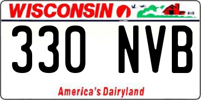WI license plate 330NVB