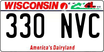 WI license plate 330NVC
