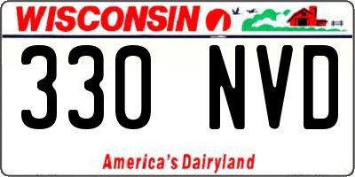 WI license plate 330NVD