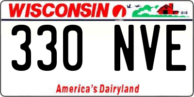 WI license plate 330NVE