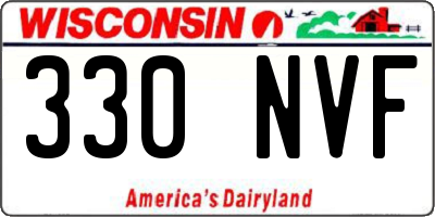 WI license plate 330NVF