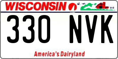 WI license plate 330NVK
