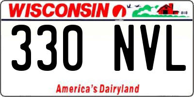 WI license plate 330NVL