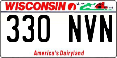WI license plate 330NVN