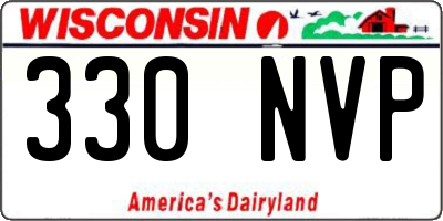 WI license plate 330NVP