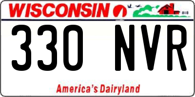 WI license plate 330NVR