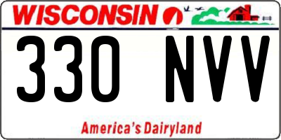WI license plate 330NVV