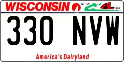 WI license plate 330NVW