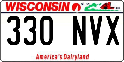 WI license plate 330NVX