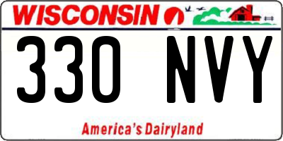 WI license plate 330NVY