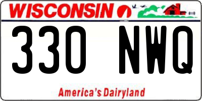 WI license plate 330NWQ