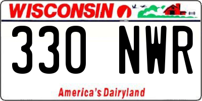 WI license plate 330NWR
