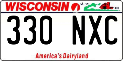 WI license plate 330NXC