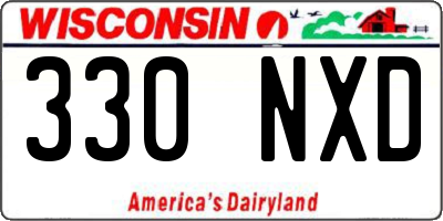 WI license plate 330NXD