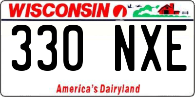 WI license plate 330NXE