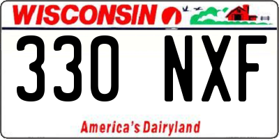 WI license plate 330NXF