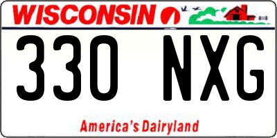 WI license plate 330NXG